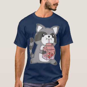 Harajuku Japan Anime Cute Kawaii Japanese Raccoon  T-Shirt