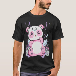 Harajuku Panda And Nu Goth Bear For Cute Horror Fa T-Shirt
