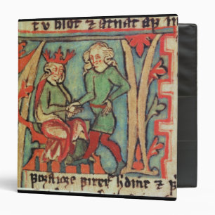Harald I Fairhair greeting Guthrum 'Flateybok' Binder