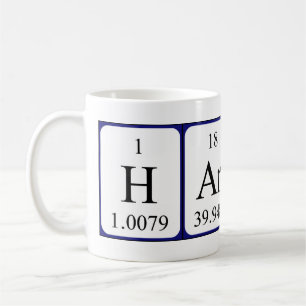 Harald nom de table périodique mug