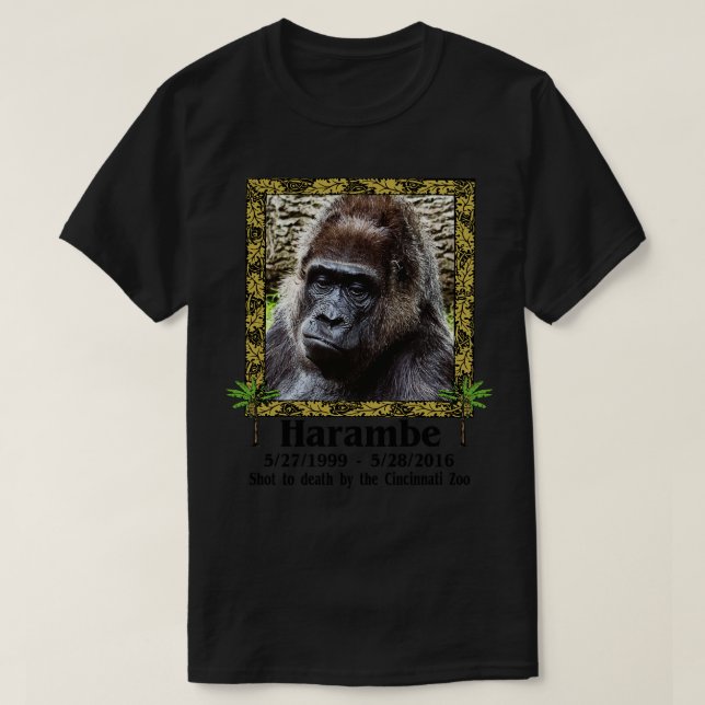 Harambe Memorial T-Shirt (Design Front)