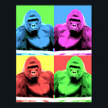 Harambe Pop Art Poster<br><div class="desc">Harambe Pop Art Poster
The tragic death of Harambe the gorilla captured the worlds in 2016. This poster is designed to commemorate his life & death.</div>