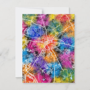 Harare Zimbabwe City Map Postcard