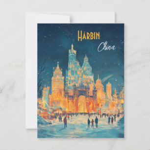 Harbin China Vintage Travel Postcard