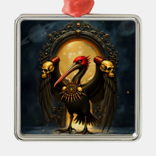 Harbinger of the Golden Gate The Nocturnal Pelican Metal Ornament