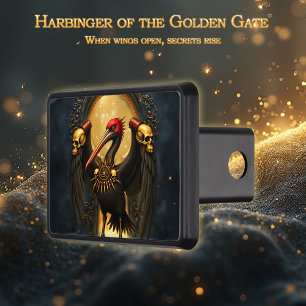 Harbinger of the Golden Gate The Nocturnal Pelican Trailer Hitch Cover