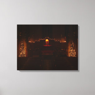 Harbison Chapel at Christmas Grove City College Canvas Print