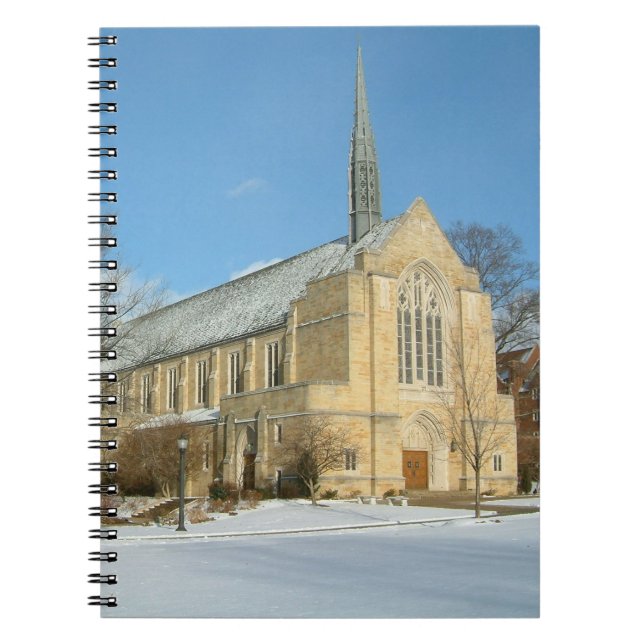 Harbison Chapel in Winter at Grove City College Notebook (Front)