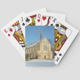 Harbison Chapel in Winter at Grove City College Playing Cards