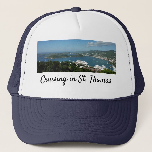 Harbor at St. Thomas US Virgin Islands Trucker Hat (Front)
