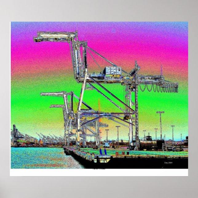 Harbor Cranes Poster (Front)