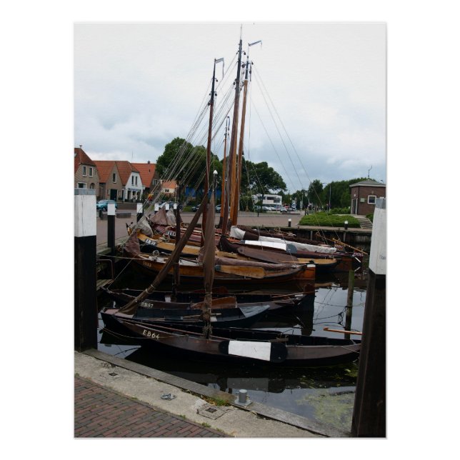 Harbor, Fishingboats Poster (Front)