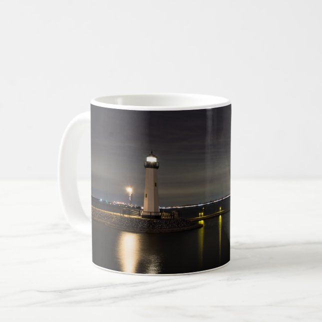 Harbor Rockwall Lighthouse Coffee Mug (Devant gauche)