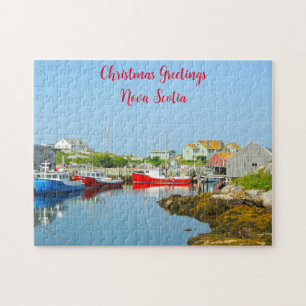 Harbor Setting Nova Scotia. Jigsaw Puzzle