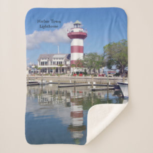 Harbor Town Lighthouse sherpa blanket