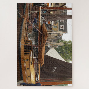 Harbor, wood Fishingboat Jigsaw Puzzle