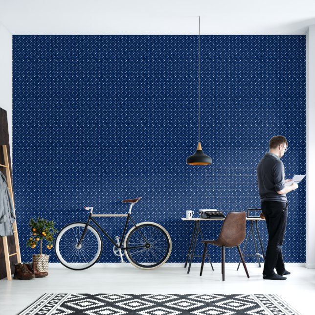 Harborline Sapphire Retreat Wallpaper Decor (Living Room)