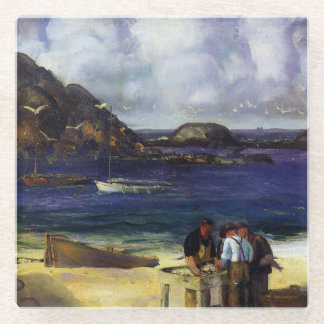 Harbour at Monhegan - George Bellows - 1913 Glass Coaster