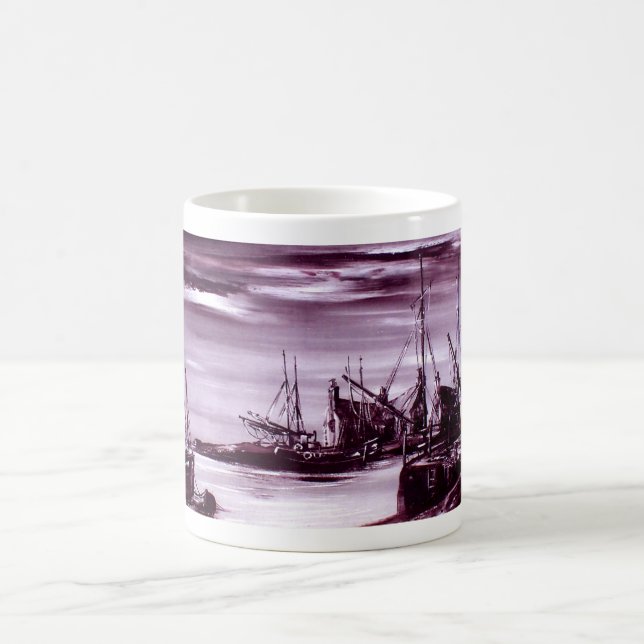 Harbour at night coffee mug (Center)