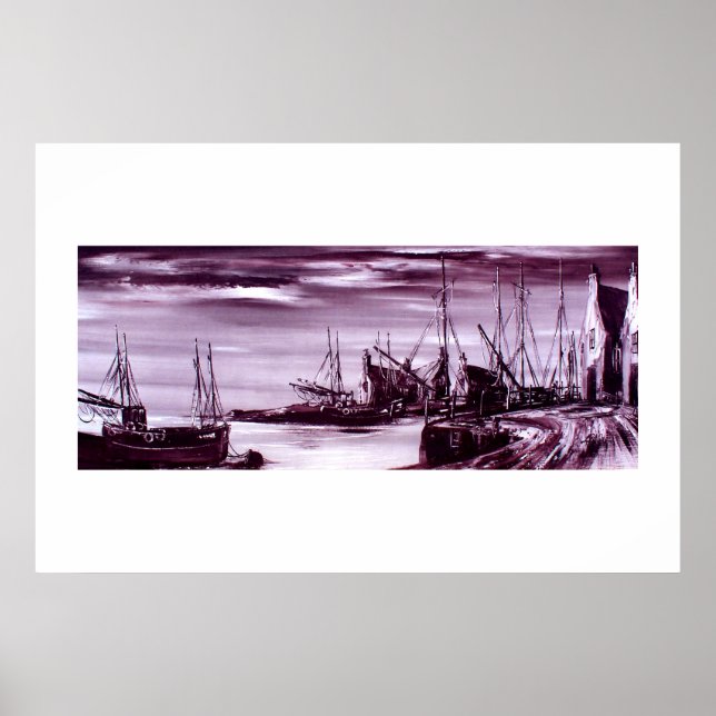 Harbour at night poster (Front)