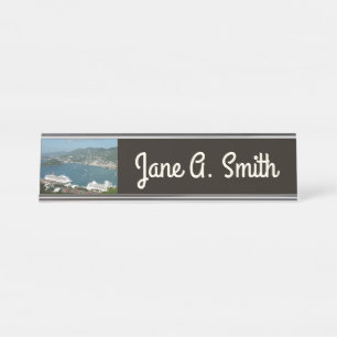 Harbour at St. Thomas US Virgin Islands Desk Name Plate