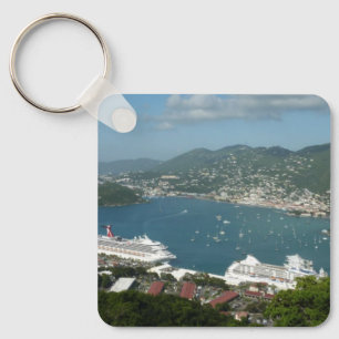 Harbour at St. Thomas US Virgin Islands Keychain
