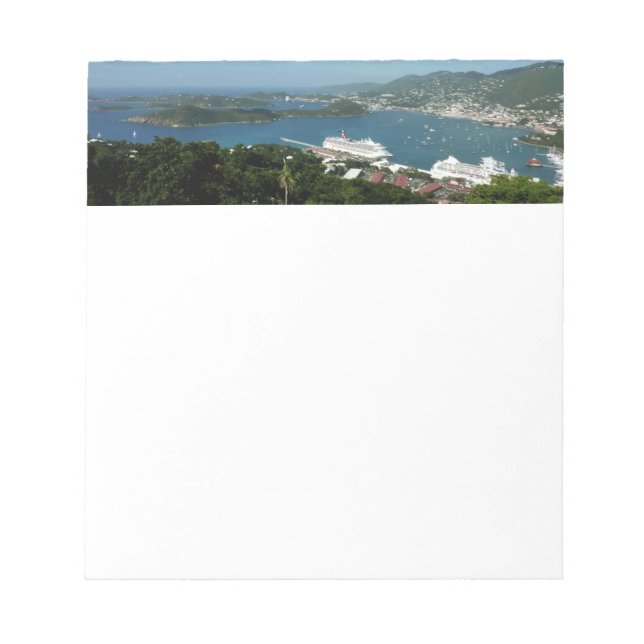 Harbour at St. Thomas US Virgin Islands Notepad (Front)