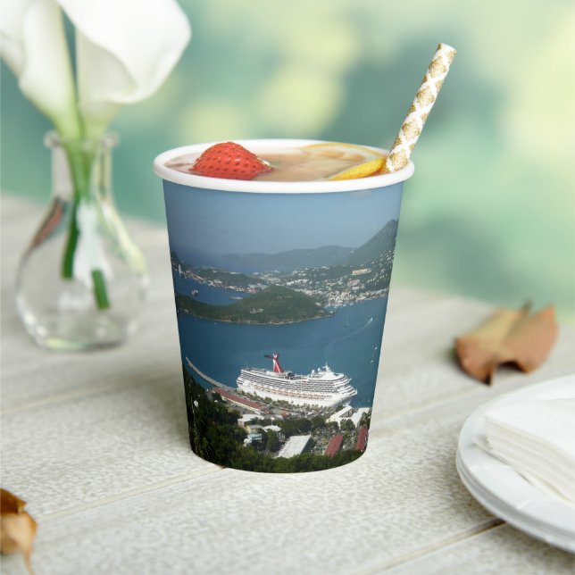 Harbour at St. Thomas US Virgin Islands Paper Cups (Insitu)