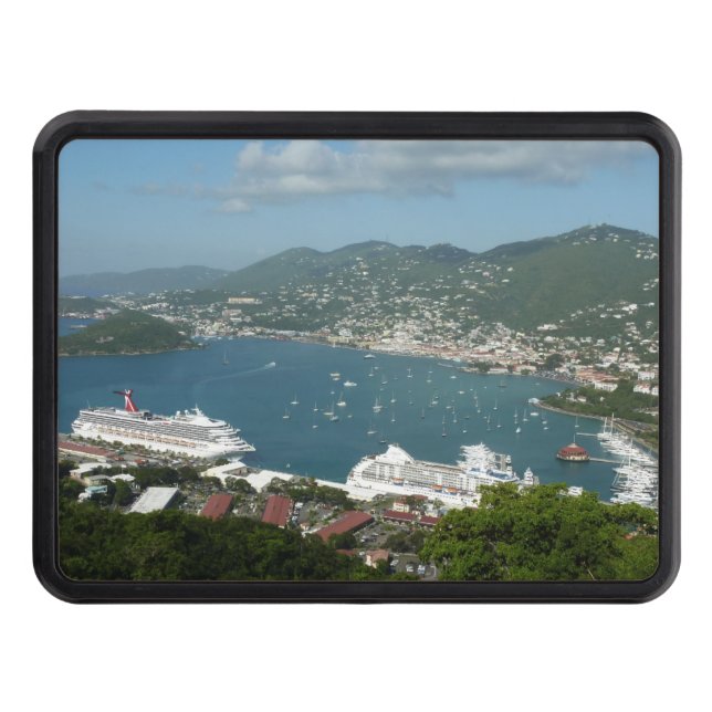 Harbour at St. Thomas US Virgin Islands Trailer Hitch Cover (Front)