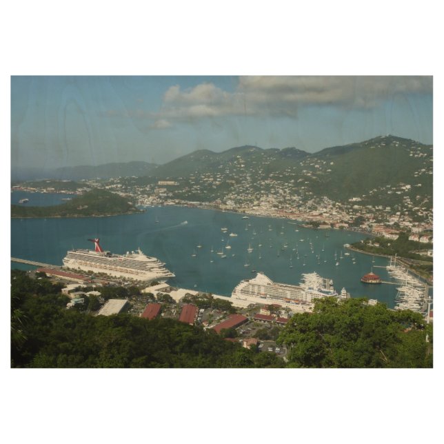 Harbour at St. Thomas US Virgin Islands Wood Poster (Front)