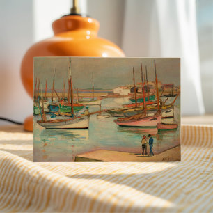 Harbour at the Island of Yeu   Henri Lebasque Card