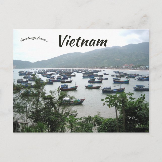 Harbour at Vạn Ninh Khanh Hoa in Vietnam Postcard (Front)