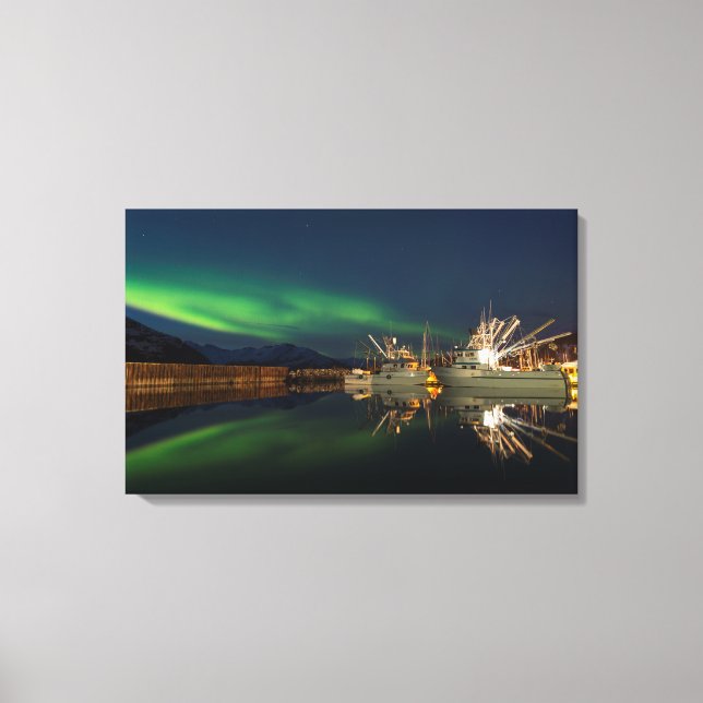 Harbour Aurora Canvas Print (Front)