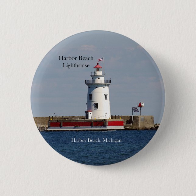 Harbour Beach Lighthouse button (Front)