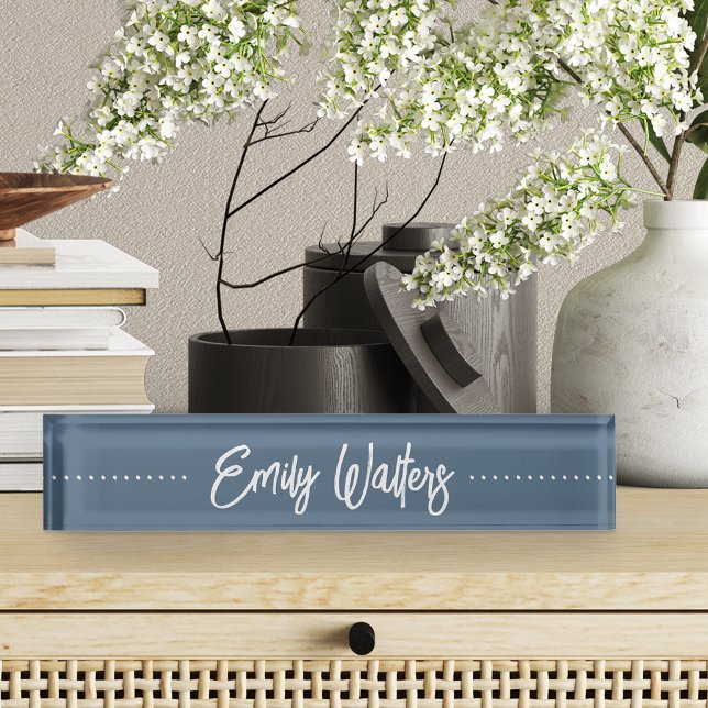 Harbour Blue Sketched Cursive Script Nameplate (Creator Uploaded)