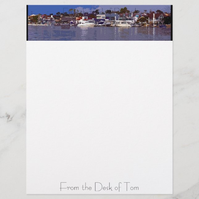 Harbour Boats Personalized Letterhead (Front)