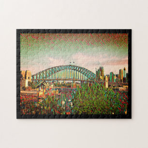 harbour bridge art jigsaw puzzle