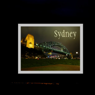 Harbour Bridge at Night, Sydney, Australia Postca Postcard