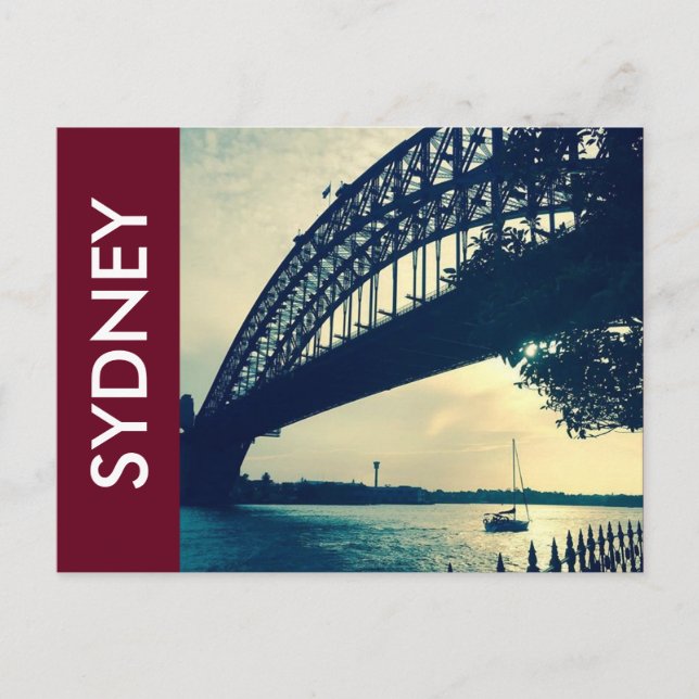 harbour bridge silhouette postcard (Front)