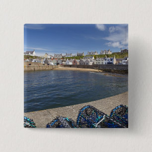 Harbour, Findochty, Moray, Scotland, United 2 Inch Square Button