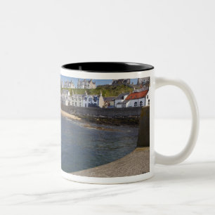 Harbour, Findochty, Moray, Scotland, United Two-Tone Coffee Mug