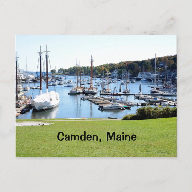harbour in Camden, Maine Postcard (Front)