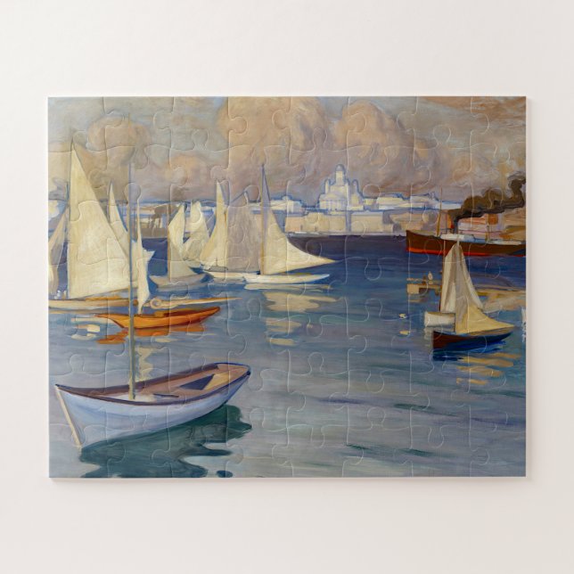 Harbour in Helsinki, Albert Edelfelt Jigsaw Puzzle (Horizontal)