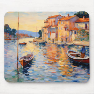 Harbour Neo-Impressionism Mouse Pad