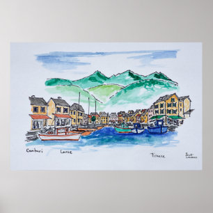 Harbour of Centuri Corsica, France Poster