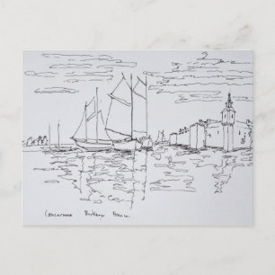 Harbour of Concarneau Southern Brittany, France Postcard