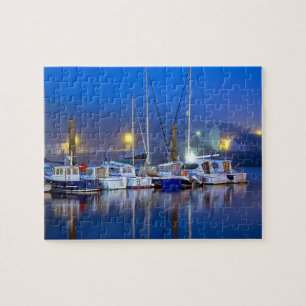 Harbour Port Boats Yachts Ocean Sea Reflections Jigsaw Puzzle