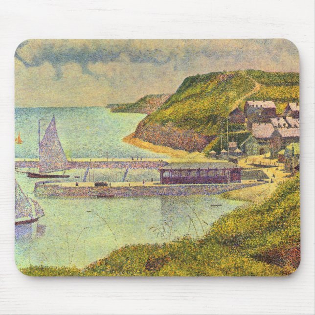Harbour Port-en-Bessin High Tide by Georges Seurat Mouse Pad (Front)