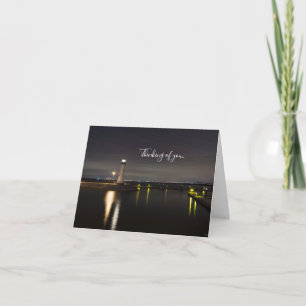 Harbour Rockwall Lighthouse Thinking Of You Card