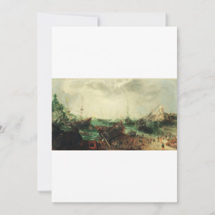 Harbour scene by Adam Willaerts  Invitation